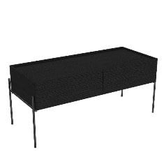 Vitra Equal 64111 Alt Modül, 100 cm, Hareli Siyah Meşe